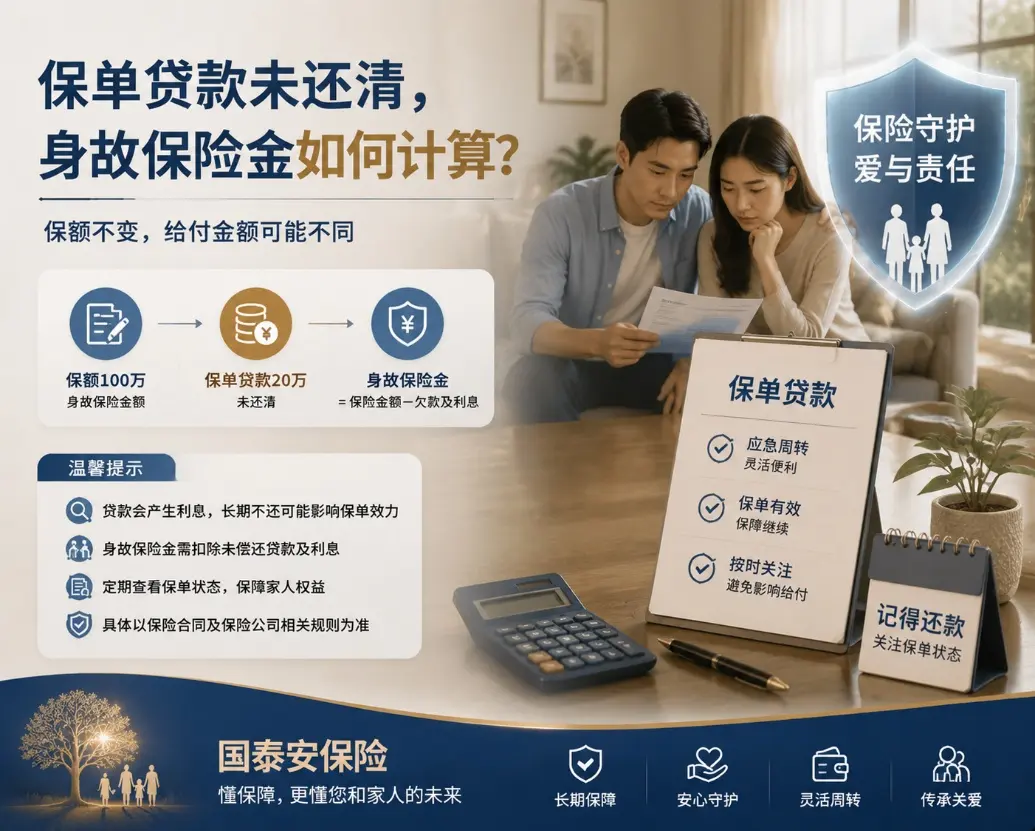 寿险保额100万，保单还借了20万没还，出险后家人还能拿100万吗？(图1)