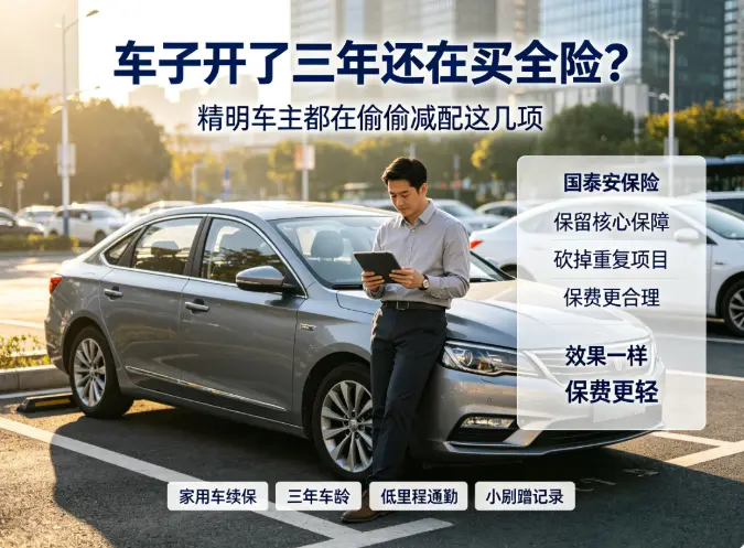 车子开了三年还在买全险？精明车主都在偷偷减配这几项，效果一样保费对折(图1)