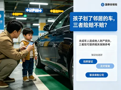 孩子划了邻居的车,三者险赔不赔?(图1) 孩子划了邻居的车,三者险赔不赔?(图1)