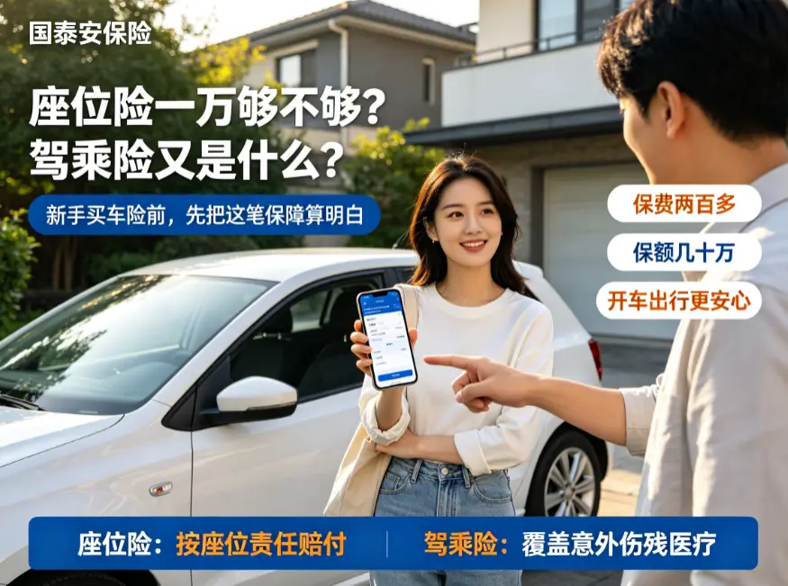 车险里的座位险和驾乘险分不清?搞懂这笔账关键时刻能省大钱(图1) 车险里的座位险和驾乘险分不清?搞懂这笔账关键时刻能省大钱(图1)
